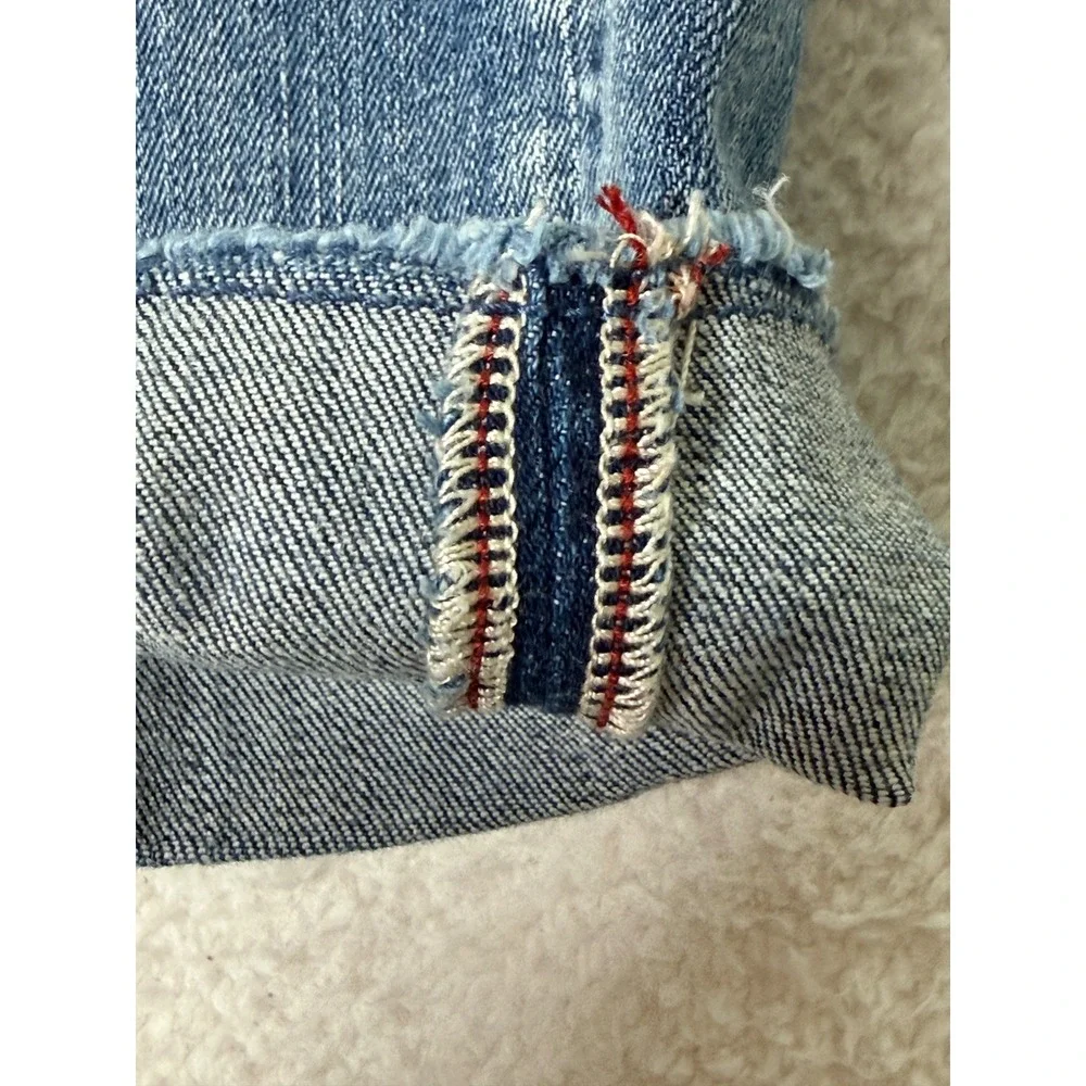 Silver‎ Jeans Co Elyse Skinny Crop Medium Wash Button Fly Raw Hem W27 L25